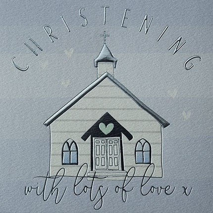 Christening card, boy christening card, christening card for a boy