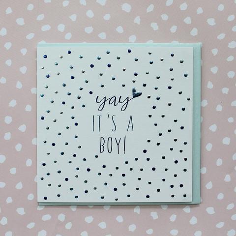 Baby boy card, yay its a boy card, new baby boy card