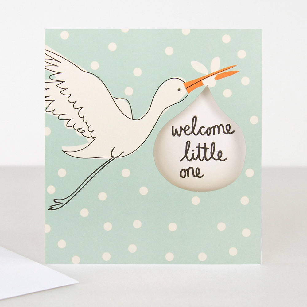Blue Welcome Little One - Card