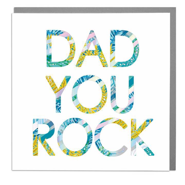 Dad you rock card, card for dad, best dad card, fathers day card