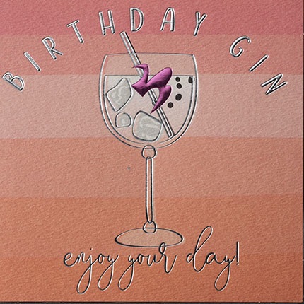 Birthday Gin Card, gin birthday card, gin lover card, gin lover birthday ca