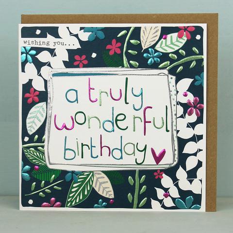 truly wonderful birthday card, Birthday card, happy birthday card, modern b