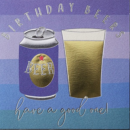 birthday beers card, Birthday card, happy birthday card, modern birthday ca