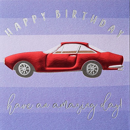 car birthday card, Birthday card, happy birthday card, modern birthday card