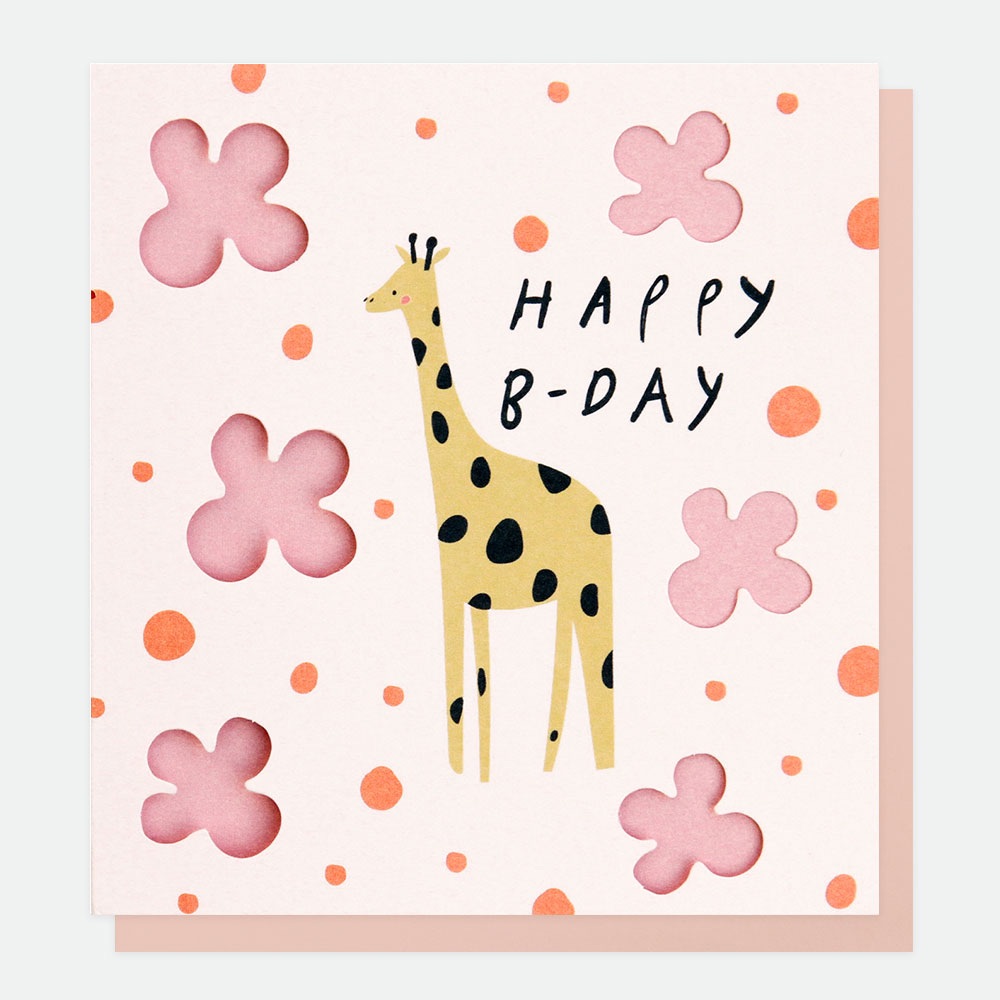 giraffe birthday card, Birthday card, happy birthday card, modern birthday 