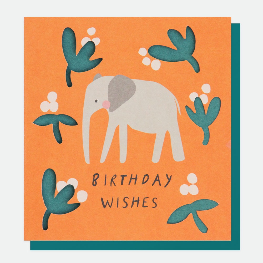 Elephant Birthday Wishes- Card
