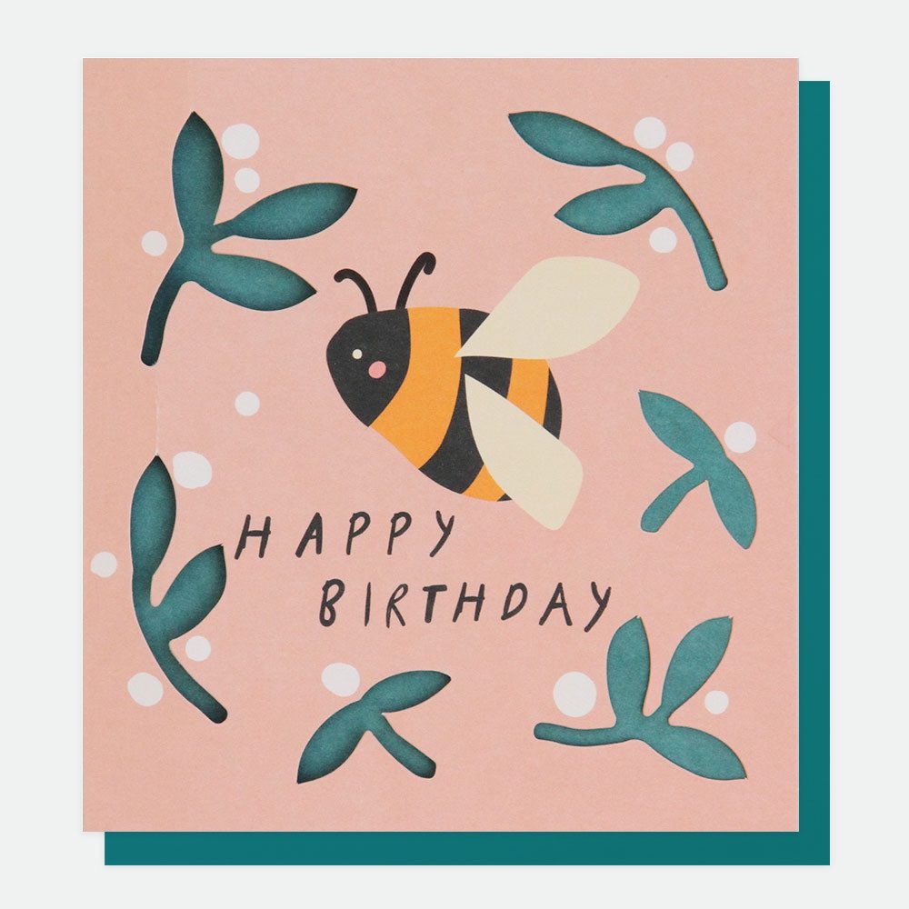 bee Birthday card, happy birthday card, modern birthday cards