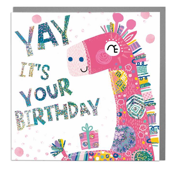 giraffe Birthday card, happy birthday card, modern birthday cards