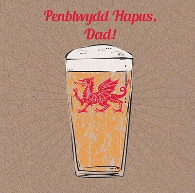 Beer - Penblwydd Hapus Dad  - Card