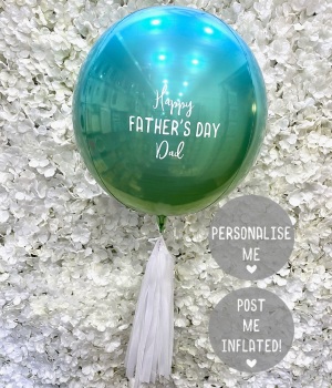 Personalised Orb Balloon - Blue Ombre