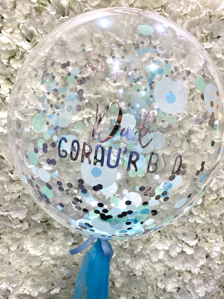 Dad Gorau'r Byd - Confetti Balloon