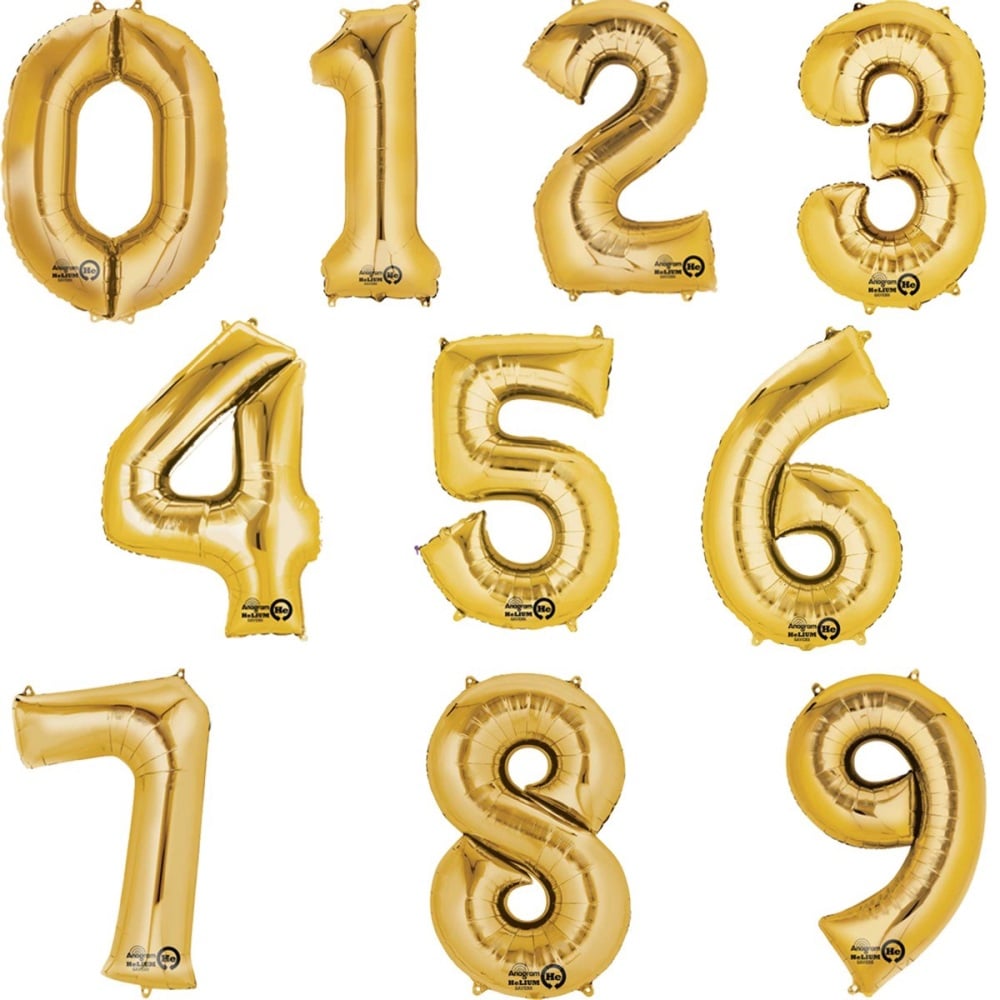 giant gold number balloon, gold number balloon, giant number balloon