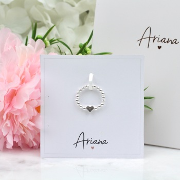 Ariana - Heart Ring - Silver