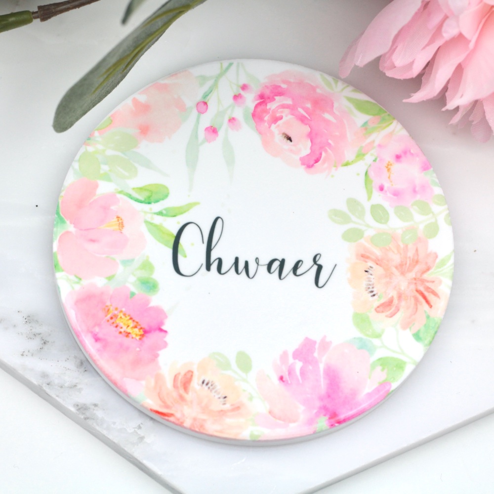 Chwaer coaster, coaster chwaer, anrheg chwaer, gift for sister