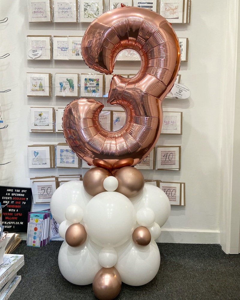 Organic - Giant Number - Balloon Decoration - Various Colour Choices