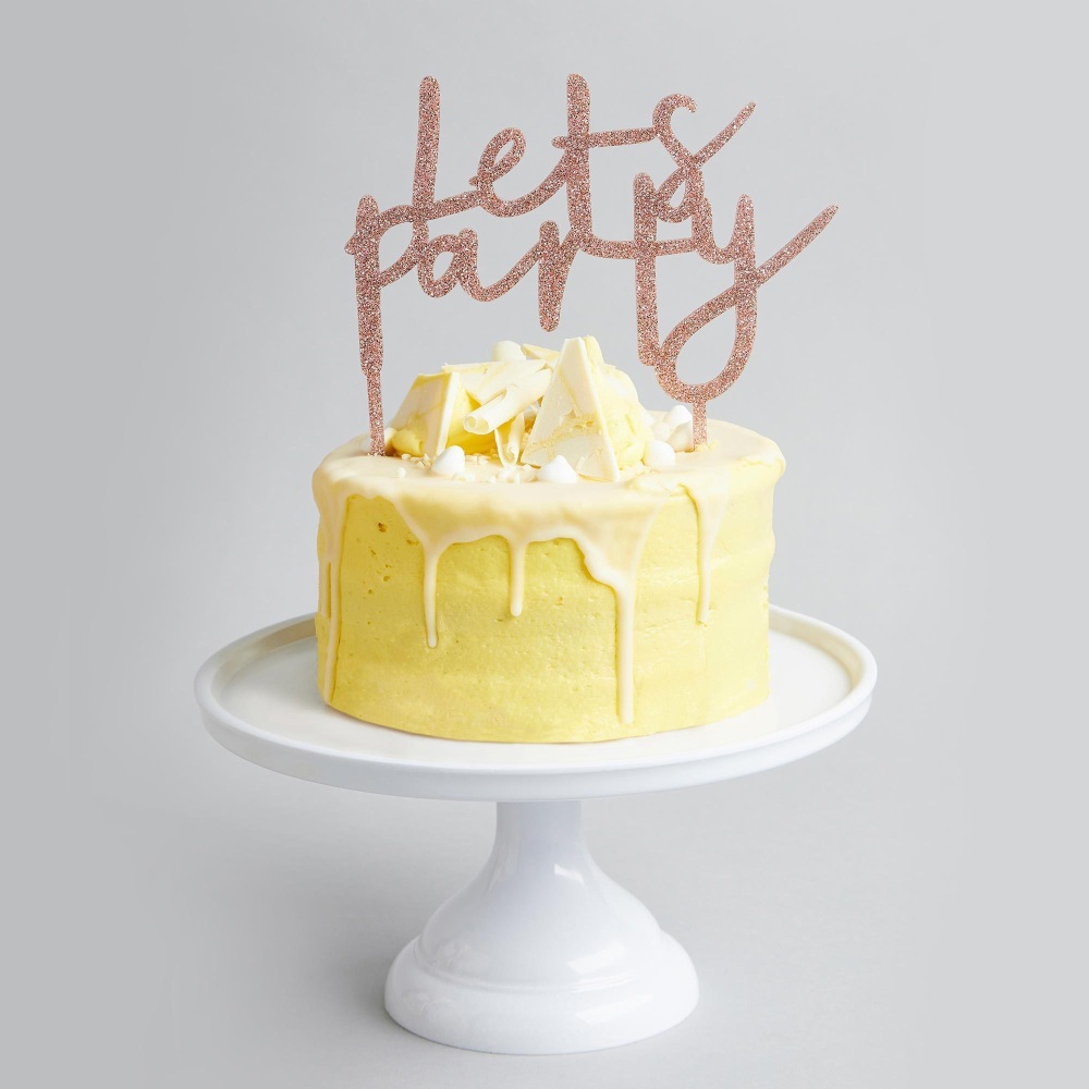 Let's party cake topper, party cake topper