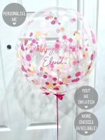 <!--001-->Confetti Bubble Balloon - Flamingo Pink