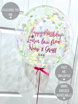 Confetti Bubble Balloon - Unicorn