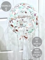 <!--011-->Confetti Bubble Balloon - Rose Gold, Mint & White