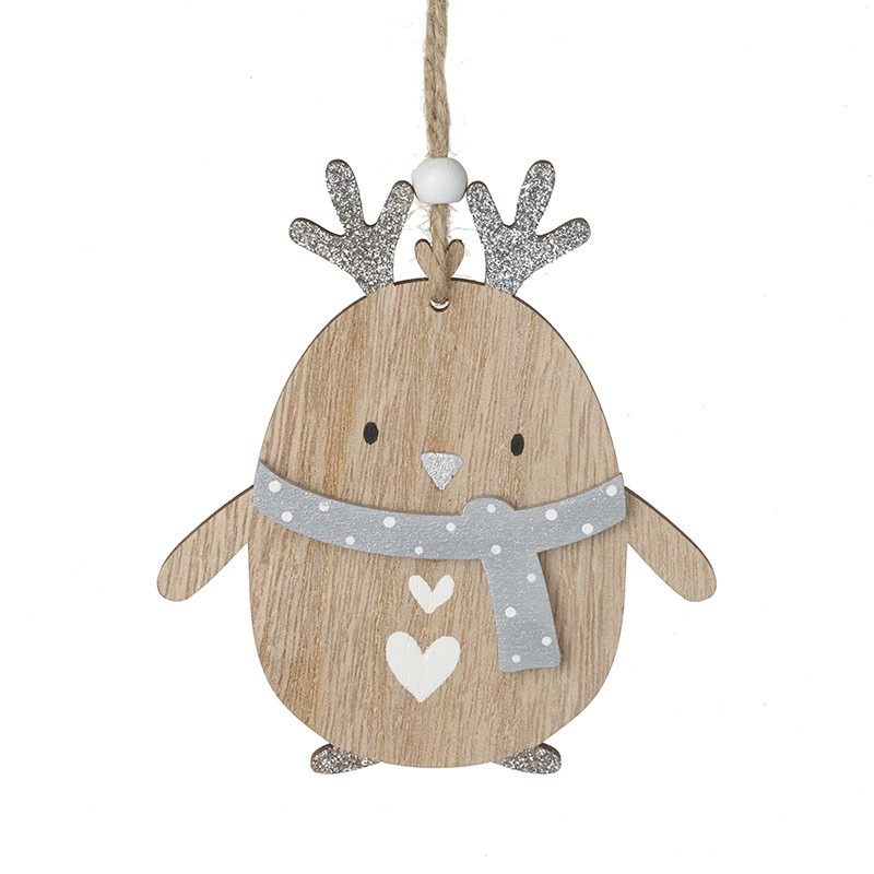 Wooden Penguin - Hanging Decoration