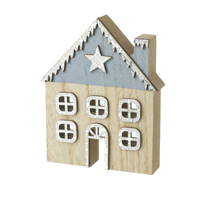 Wooden house christmas decoration, nordic house decoration, christmas house