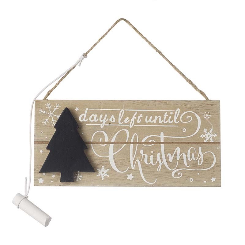 Wooden Christmas Countdown - Hanging Decoration