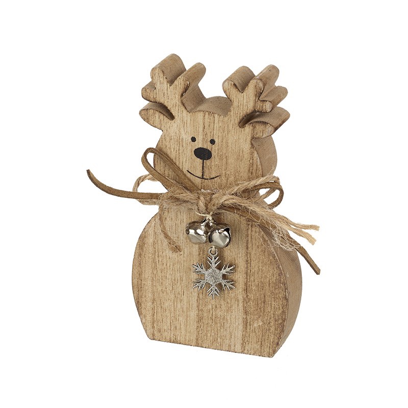Wooden reindeer decoration, reindeer decoration, wooden deer decoration