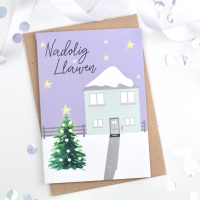 Christmas Scene - Nadolig Llawen - Card