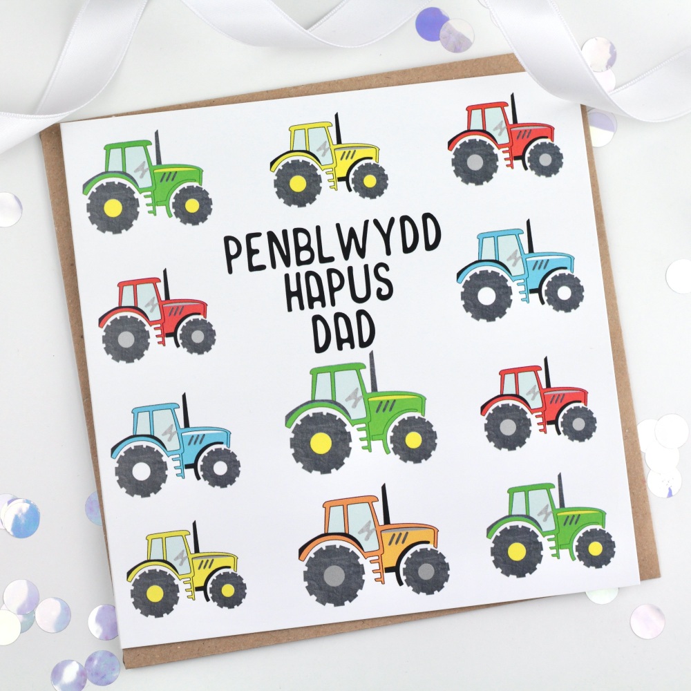Tractors - Penblwydd Hapus Dad  - Card