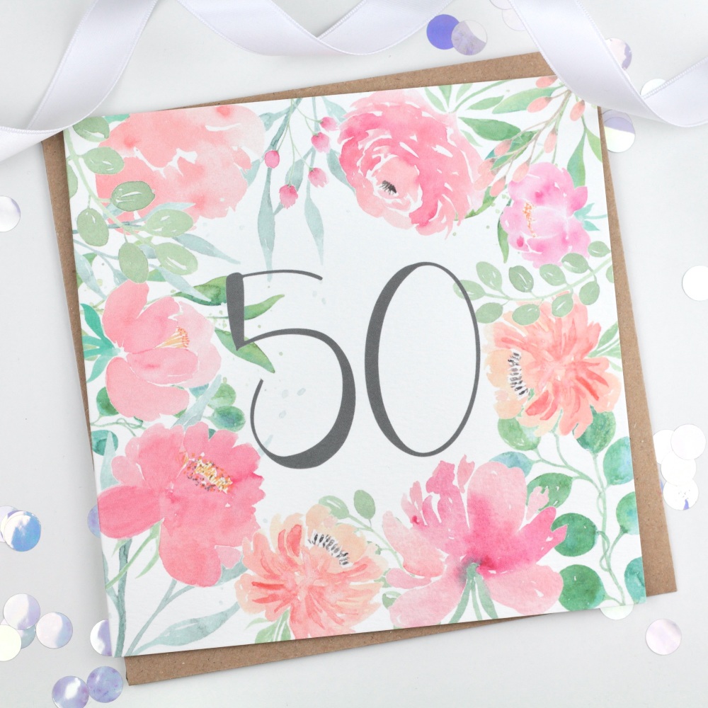 Floral Flourish  - 50 - Card