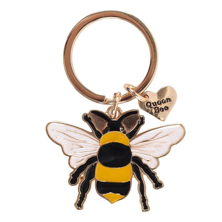 Bee keyring, bee gifts , enamel bee keyring, keyring bee