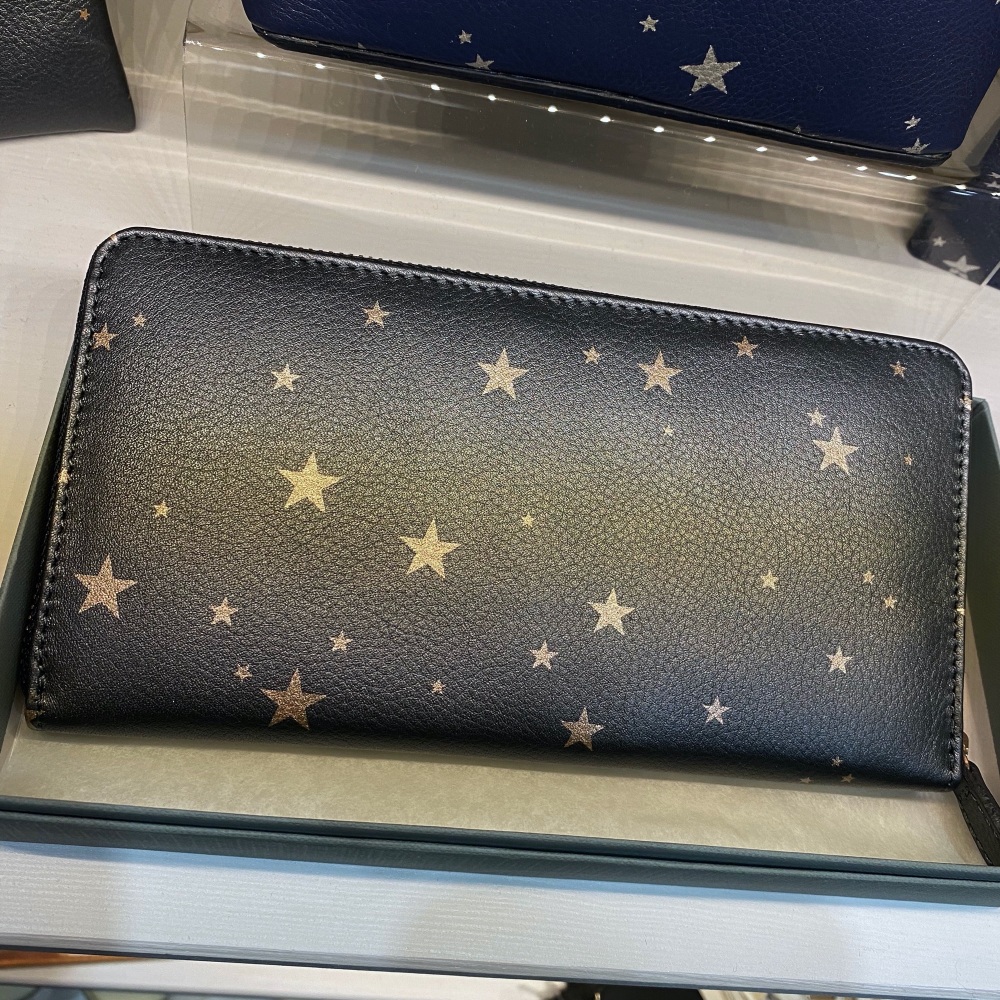Starry Leather - Purse - Grey & Rose Gold