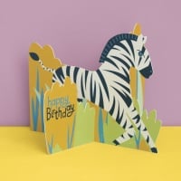 Zebra Happy Birthday - 3D Card