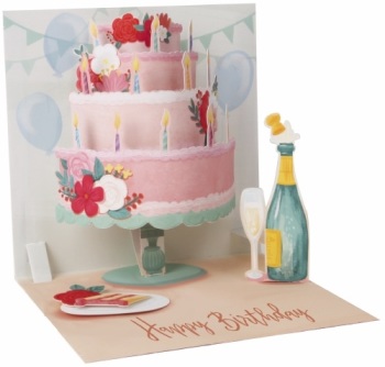 Birthday Cake - Pop Up Card - Trinket
