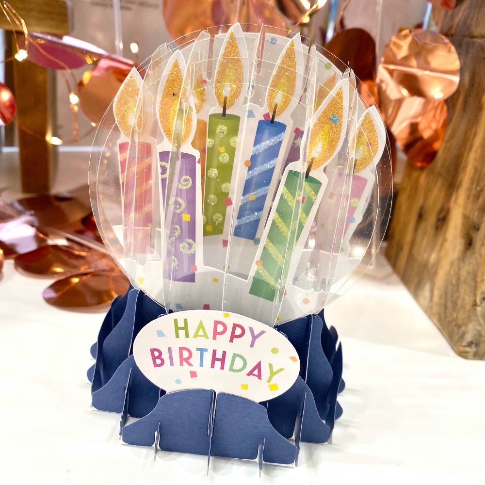 Happy Birthday - 3D Globe Card