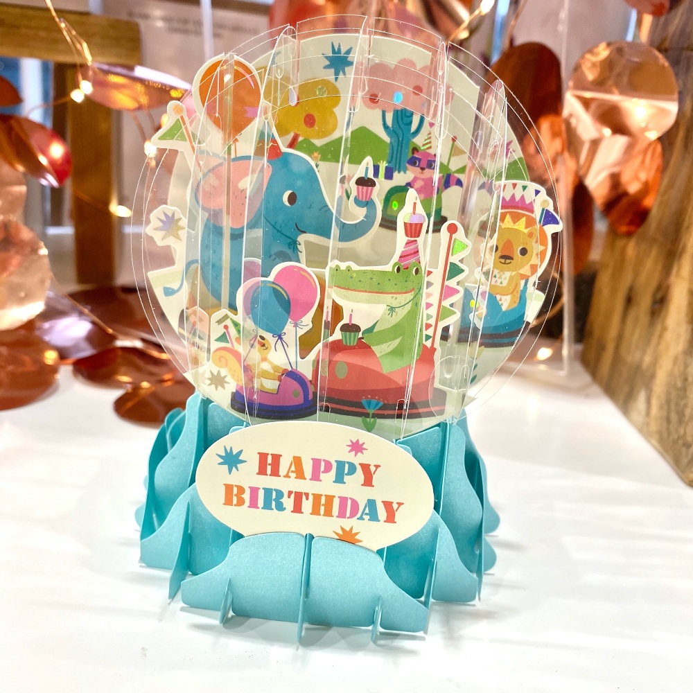 Animals Birthday - 3D Globe Card