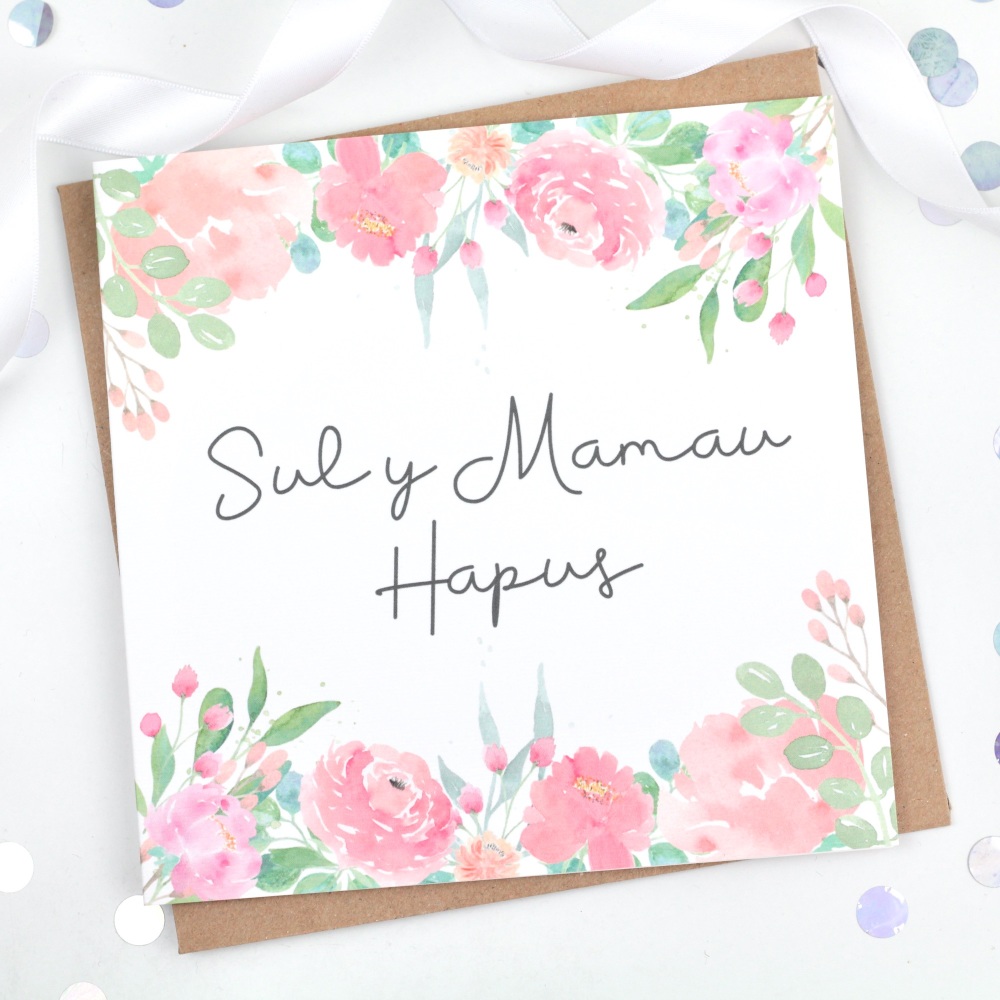 Sul y Mamau Hapus Floral  - Card