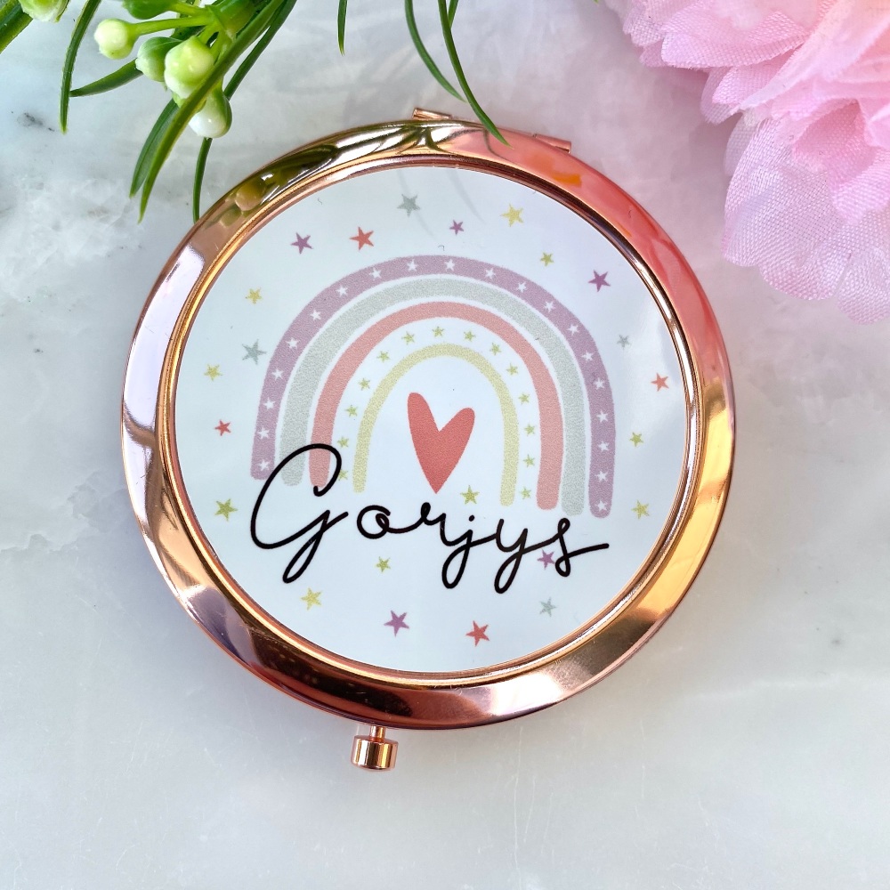 Gorjys - Rainbow - Compact Mirror - Rose Gold