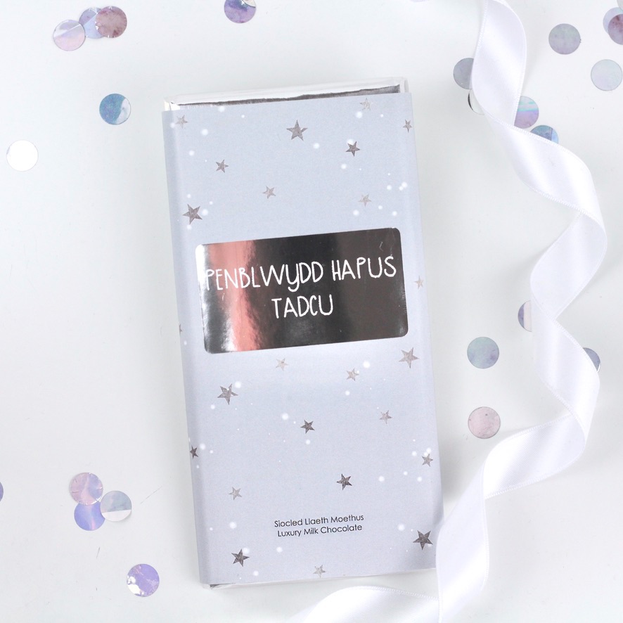 Penblwydd Hapus Tadcu - Starry Milk Chocolate Bar