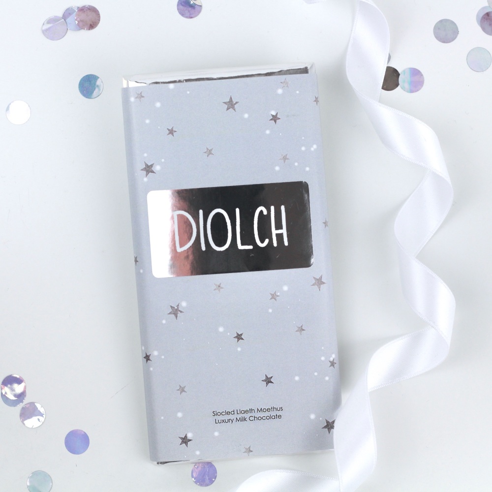 diolch chocolate bar, diolch chocolate, diolch gift, anrheg diolch