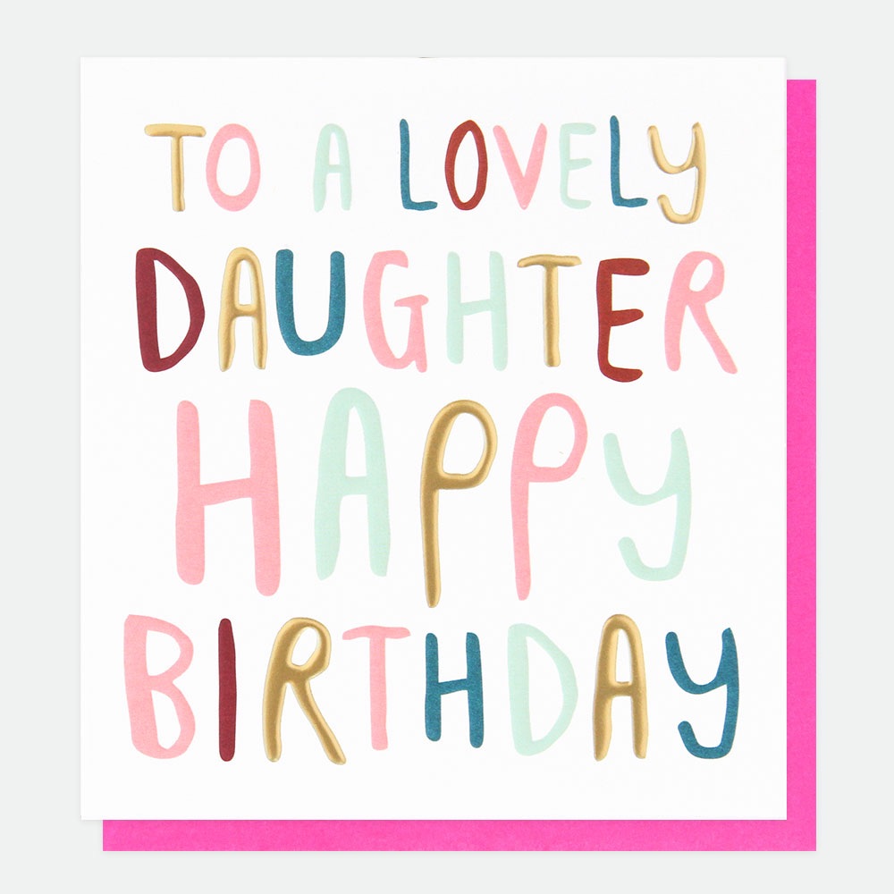 Lovely Daughter Happy Birthday Card, Happy birthday card, birthday card, mo