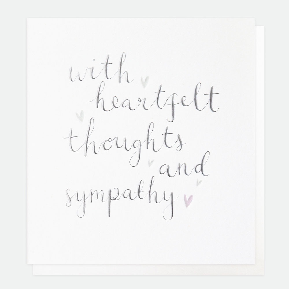 Heartfelt Thoughts and Sympathy Card, modern sympathy cards, caroline garde
