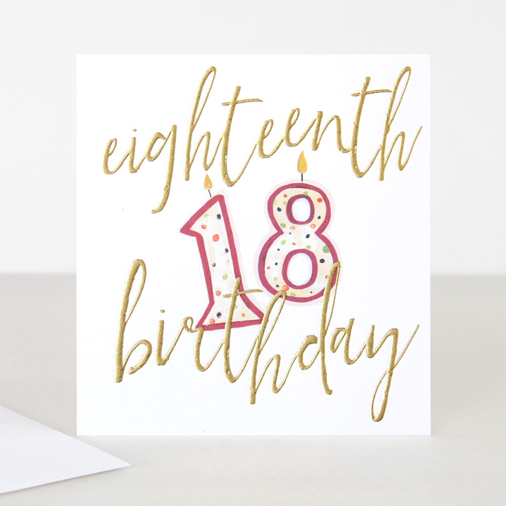 Happy 18th birthday card, 18th birthday card, modern 18th card