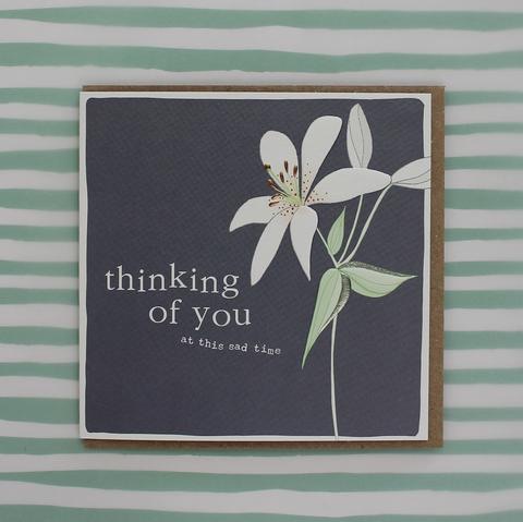 Thinking of you at this sad time - Card