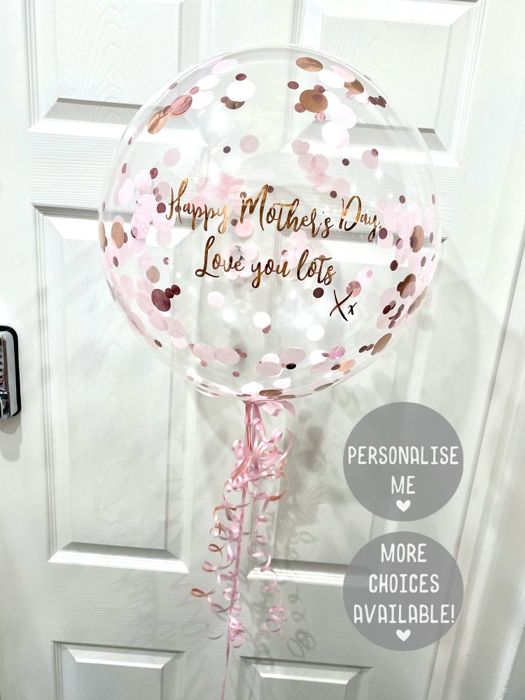 Confetti Bubble Balloon - Sul y Mamau/Mother's Day - Various Choice
