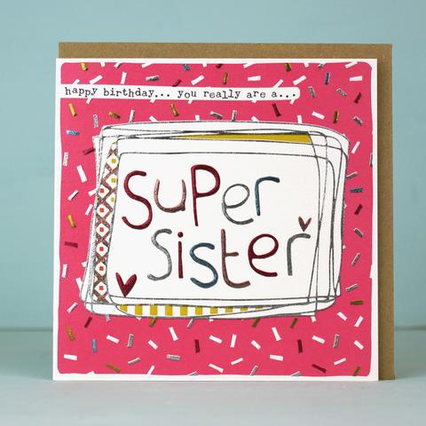 Sister birthday card, happy birthday sister card, modern cards, molly mae c