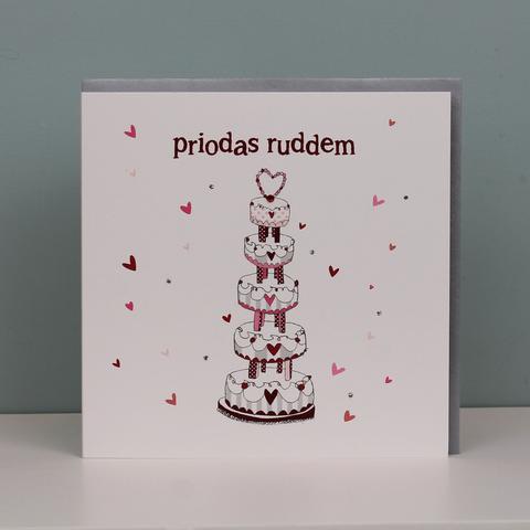 Priodas Ruddem - Card