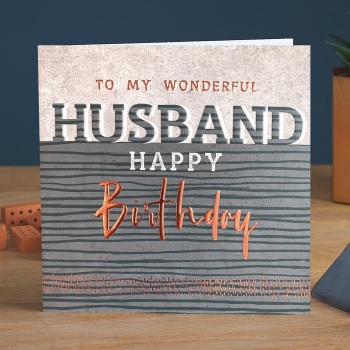 Happy Birthday Husband - Card