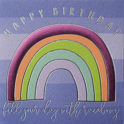 rainbow birthday card, happy birthday rainbow card