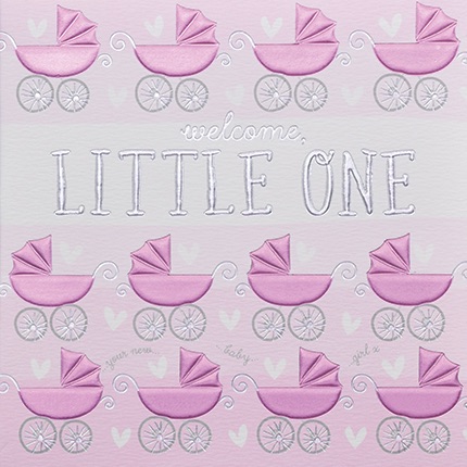 little girl card, baby girl card